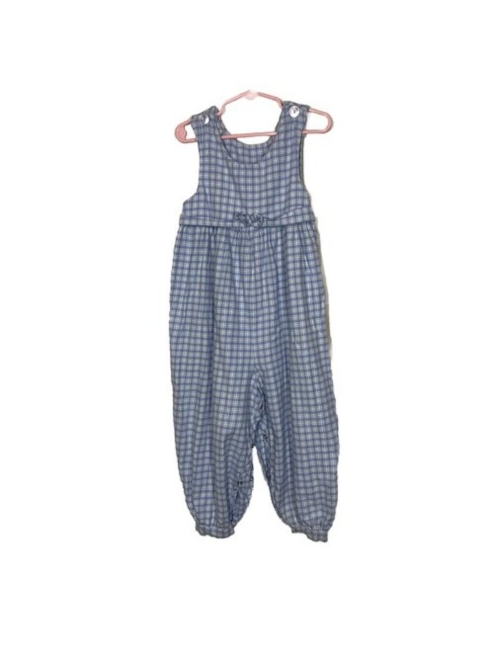 Vintage Jumper Chez Ami Girls Size 4 Blue White Check  USA